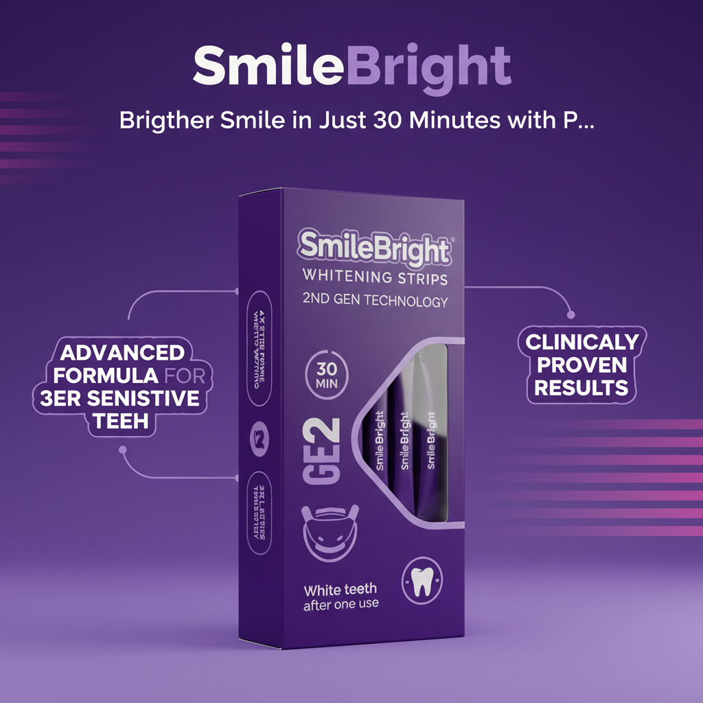 Advanced Teeth Whitening Strips, Gentle for Sensitive Teeth