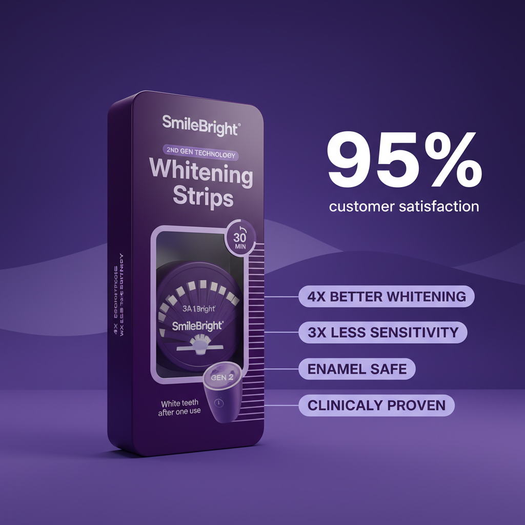 Advanced Teeth Whitening Strips, Gentle for Sensitive Teeth